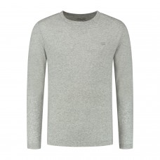 M Woolcel Logo Lines Longsleeve Grey melange