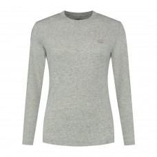 Dames Woolcel Logo Lines Longsleeve - Grey Melange