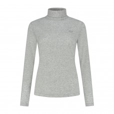 Dames Woolcel Turtleneck Longsleeve - Grey Melange