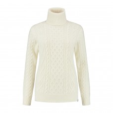 Dames Essential Cable Sweater - White