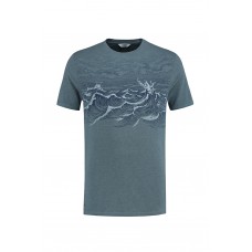 Heren Pure T-shirt Waves - Steel