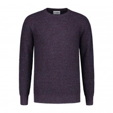 Heren Essential Everyday Sweater - Bordeaux/Blue