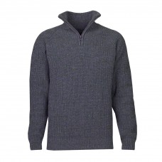 Heren Essential Everyday Zip Sweater - Anthracite/Blue