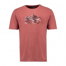 Heren Denimcel Melange Mountain T-shirt - Rust