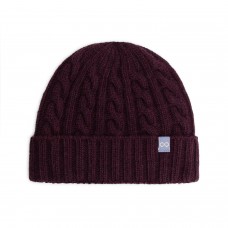 Cable Beanie - Wine