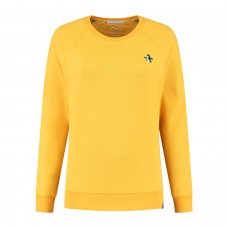 Dames Blue Fleece Gone Surfing Crewe Sweater - Citrus