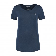 Dames Denimcel Melange Ocean Peak T-shirt - Dress Blue 