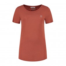 Dames Denimcel Melange Ocean Peak T-shirt - Rust 