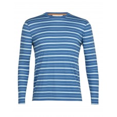 Heren Wave LS Tee Stripe - Azul/Haze/Snow / Maat M