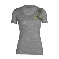 Dames Tech Lite II SS Scoop Tee Fabulous Ferns - Metro / Maat S