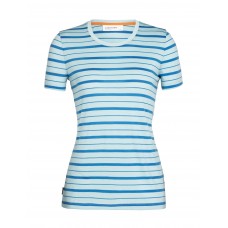 Dames Wave SS Tee Stripe - Haze/Azul/Snow / Maat S