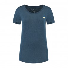 Dames Denimcel Fishshark Tshirt - Dress Blue