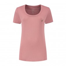 Dames Relinen Fern Scoop Tshirt - Ash Rose