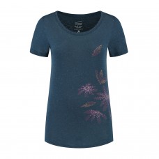 Dames Denimcel Morning Glory Tshirt - Dress Blue